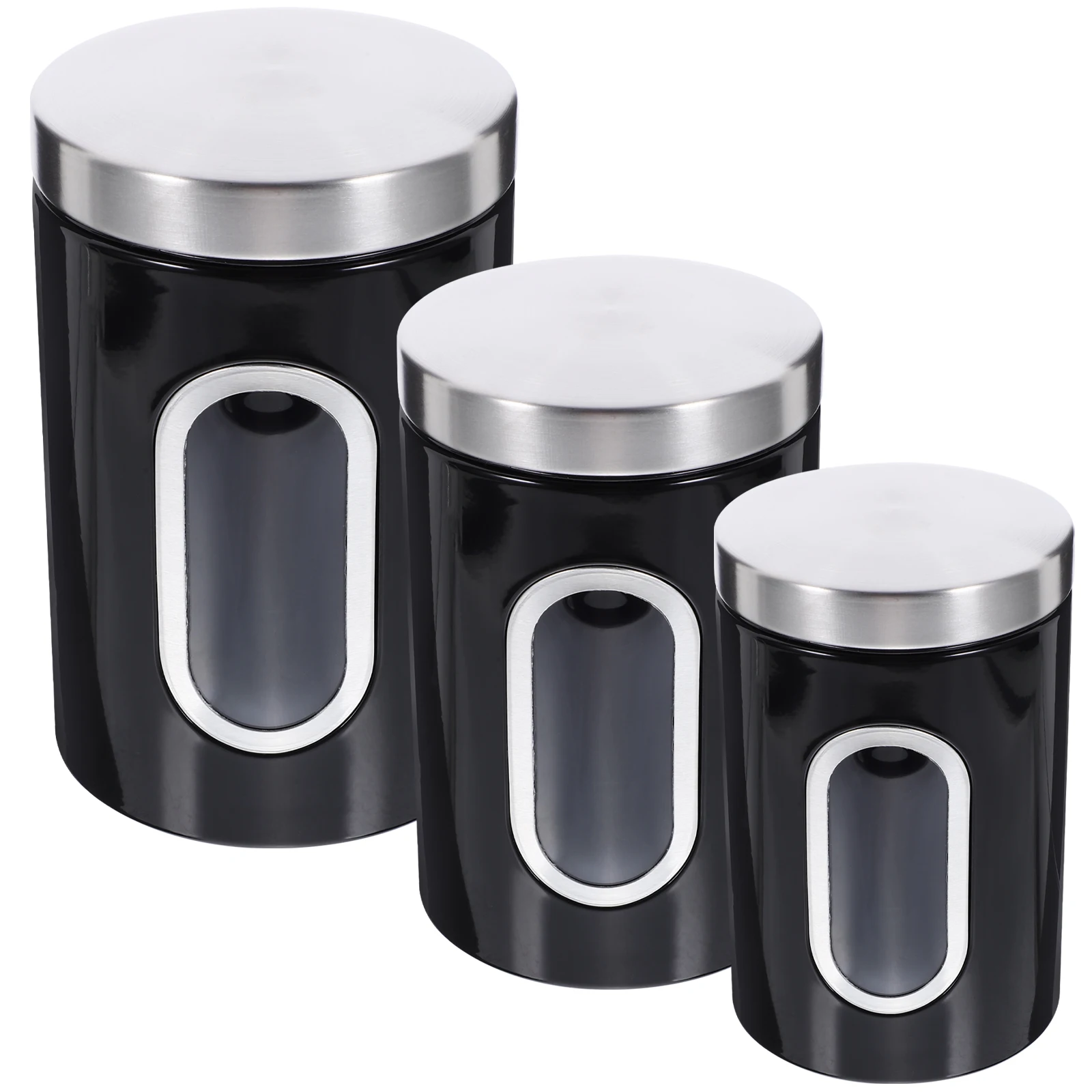 

3 Pcs Stainless Steel Storage Tank Tea and Sugar Jars Coffee Canister Airtight Containers for Food Canisters Leaf Sealed