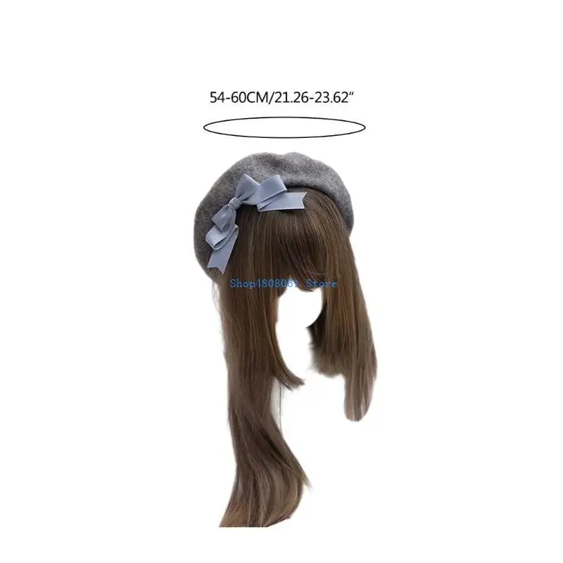 T3LC الفتيات امرأة الشريط Bowknot قبعة الرسام قبعة عادية الكبار للتسوق