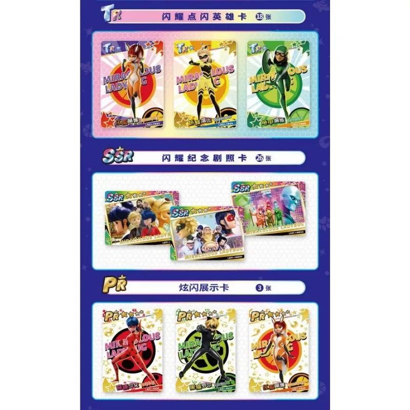 New Genuine Miraculous Ladybug Miracle Collection Edition Card Box Cartoon Figure Super Hero Rare SSP TCP CP Cards Girl Toy Gift