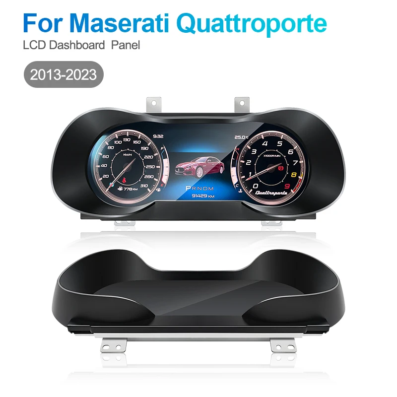 لوحة القيادة LCD لمازيراتي كواتروبورتي 2013-2023 أداة LCD الرقمية العنقودية عداد السرعة السيارات سرعة متر قمرة القيادة