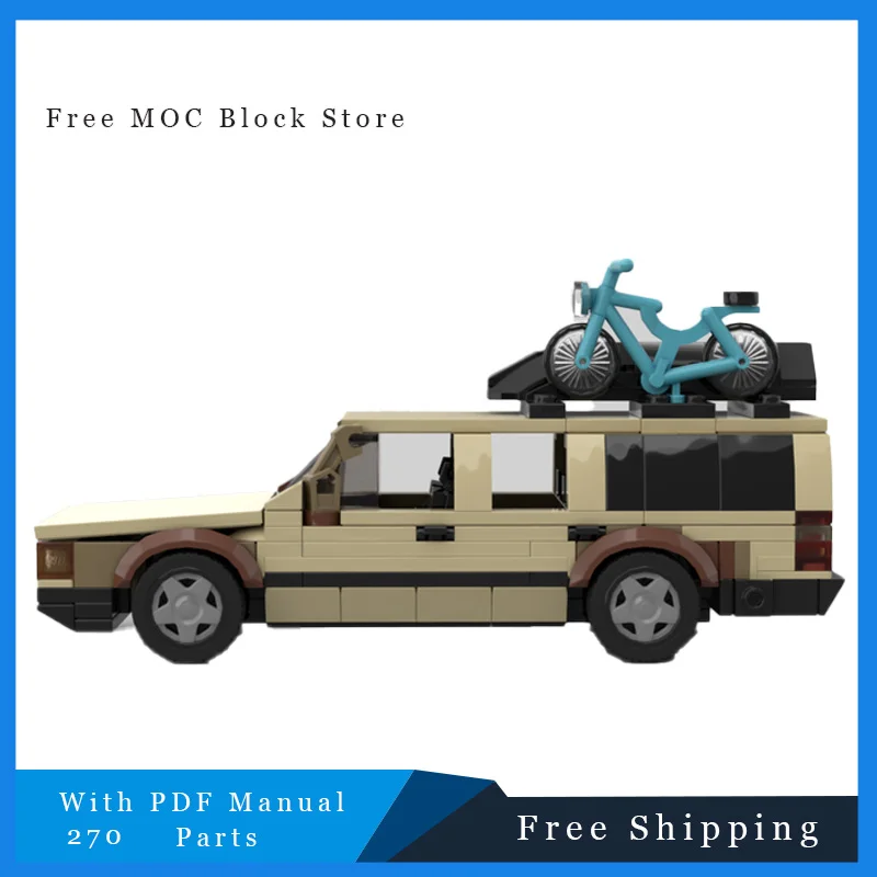 

270, детали MOC Volvo 740 Wagon 1991, классические, прочные и ностальгические модели DIY, строительные блоки, игрушки на день рождения, Рождество, подарок для детей