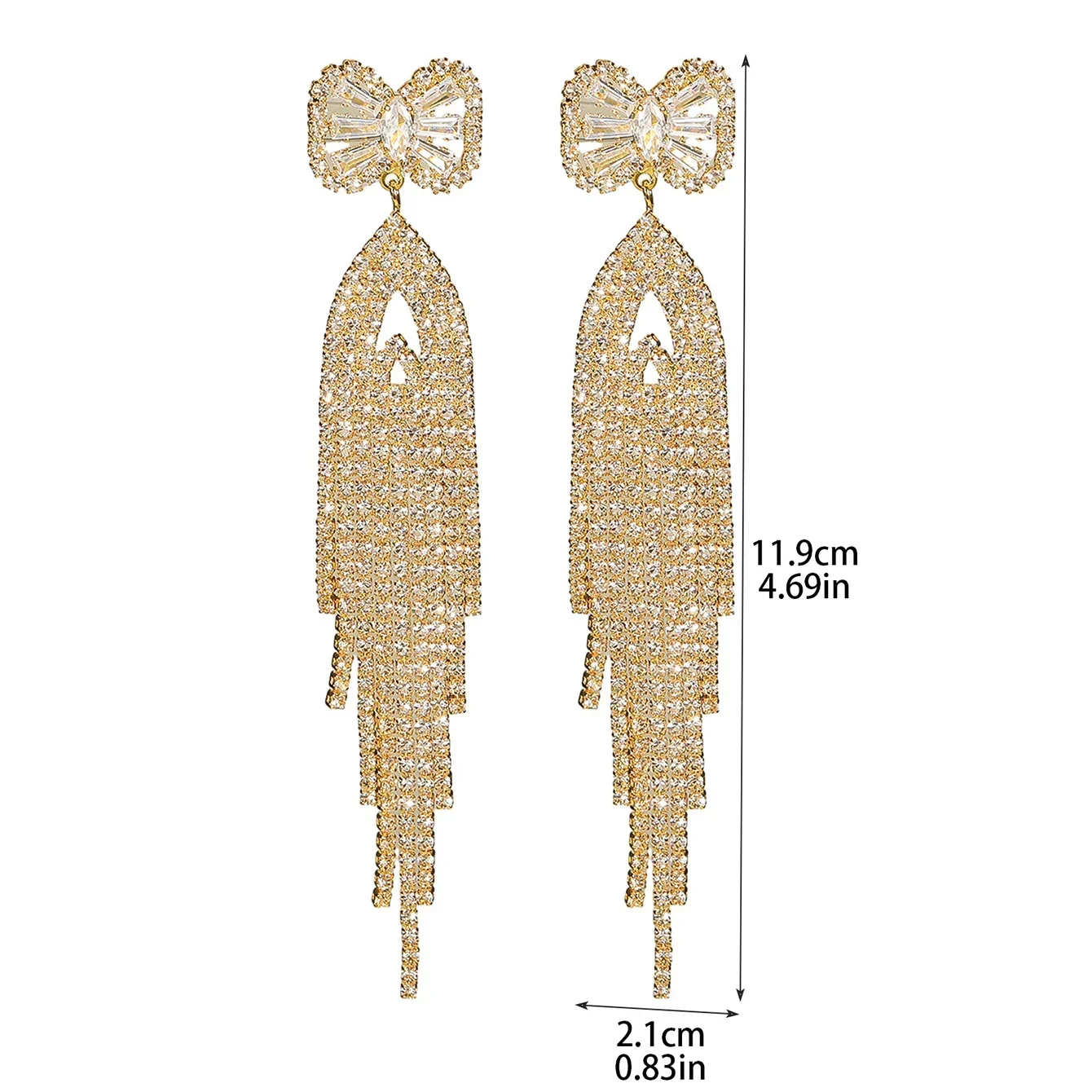 Boucles d'oreilles pendantes avec pampilles en biscuits étincelants pour femmes, design papillon document doré, accessoires de bijoux de mariage, fête de Rh