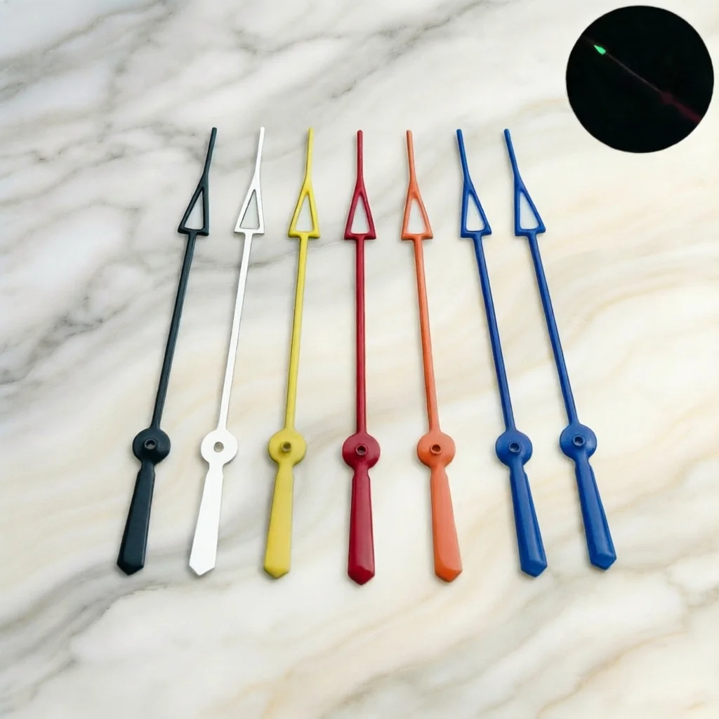 NH35 Watch Hands Set - Green Luminous Pointers - Fits NH35 NH36 NH38 Movement - Men's Watch Modification Accessories