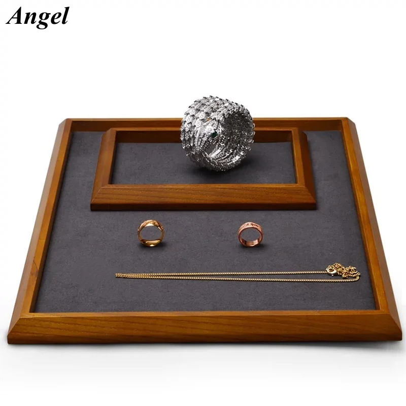 

Solid Wood Stackable Jewelry Display Tray, Multi-Layer Drawer Organizer for Bracelet Ring Necklace