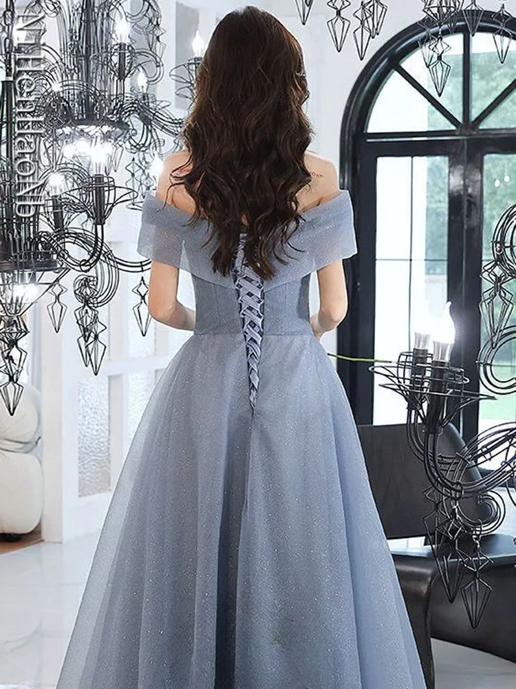 Robe De Soiree 2023 Off The Shoulder Appliques Prom Dresses Vestido De Noiva Long Luxury Celebrity Evening Dresses Party Gown