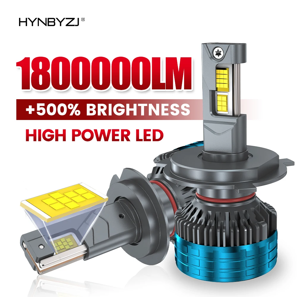 

HYNBYZJ H7 Lamp 3 Copper tubes H4 1200W Led 1800000LM 6000K H11 Led Lights For Car H1 HB3 9005 HB4 9006 Led Headlight Bulb 12V
