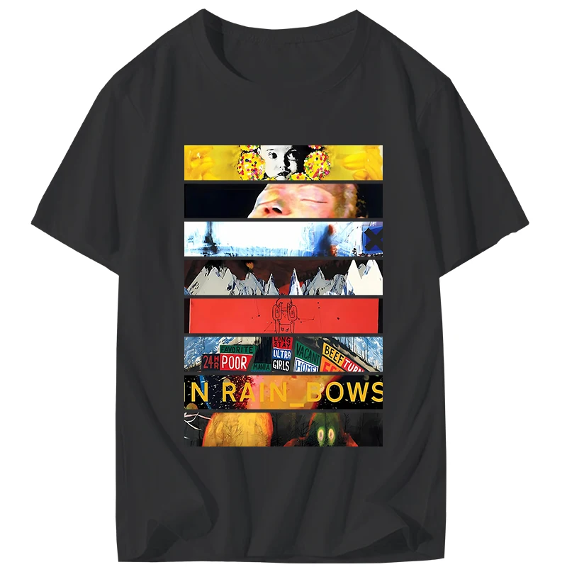 Camiseta Radiohead para mujer, Camiseta de algodón de Anime de banda de Rock de música independiente para hombre Letnia Męska Koszulka Z Wysokiej, ropa para mujer, camiseta superior