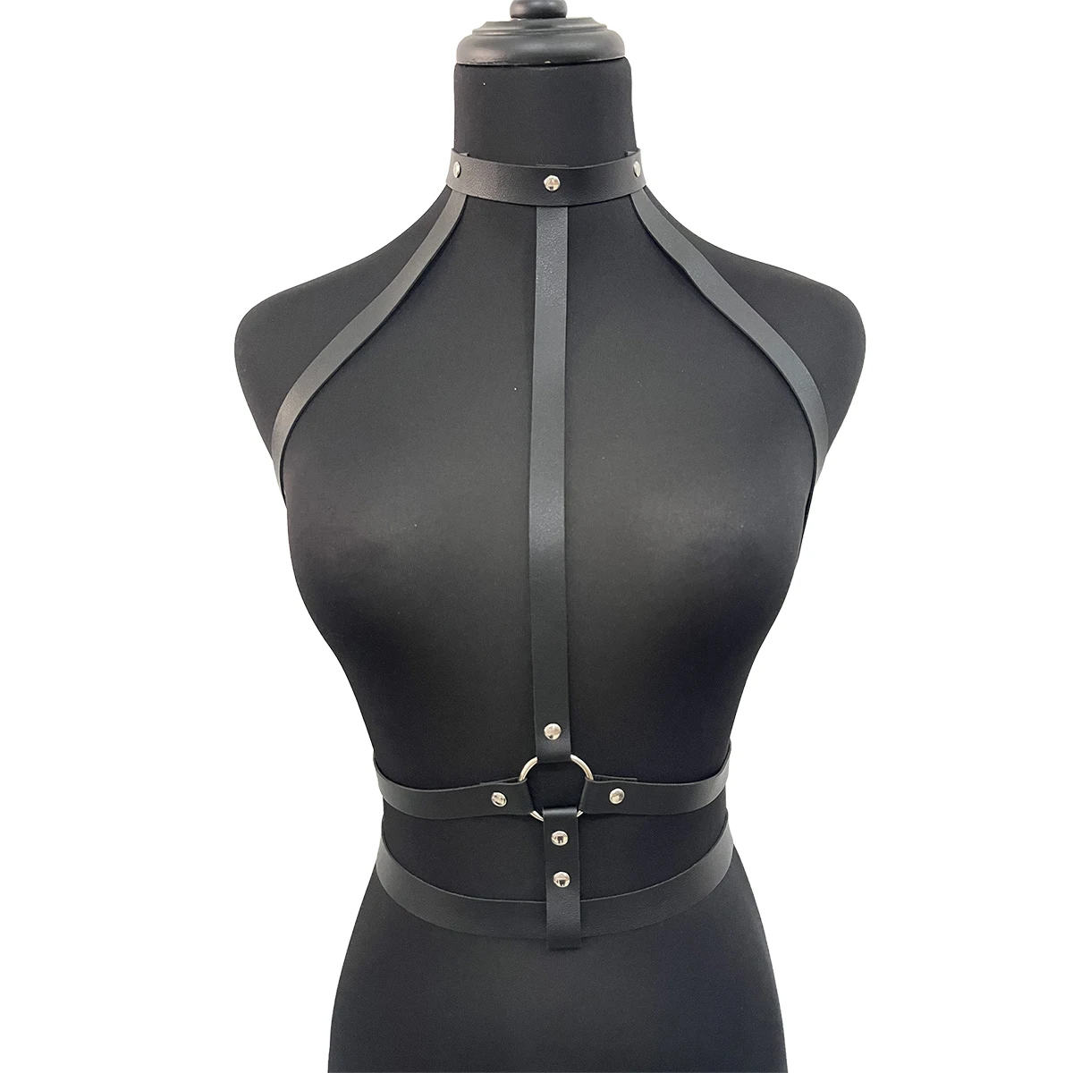 النساء أعلى حزام القوطية اليدوية بولي Leather حزام من الجلد موضة الخصر الأشرطة الصدر تسخير عبودية أحزمة للنساء الملابس والاكسسوارات