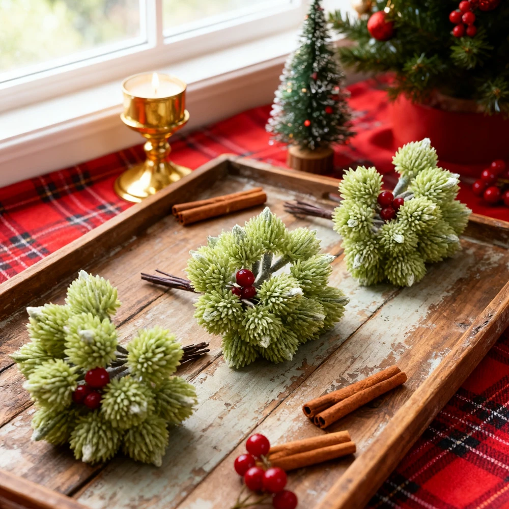 

1Pc Artificial Plants Green Plastic Pine Cone Vases Home Decor Wedding Decora Flowers Wreaths Christmas Party Crafts Cheap Gifts