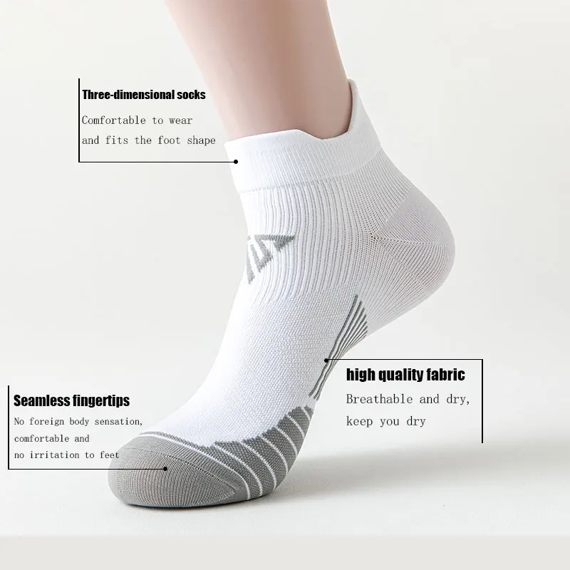 6 Pairs Mens Crew Socks Cushioned Moisture Wicking Athletic Heavy Duty Work Sport Socks Breathable Training Socks