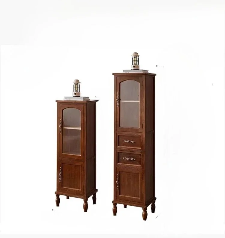 all solid wood wine cabinet household side cabinet locker