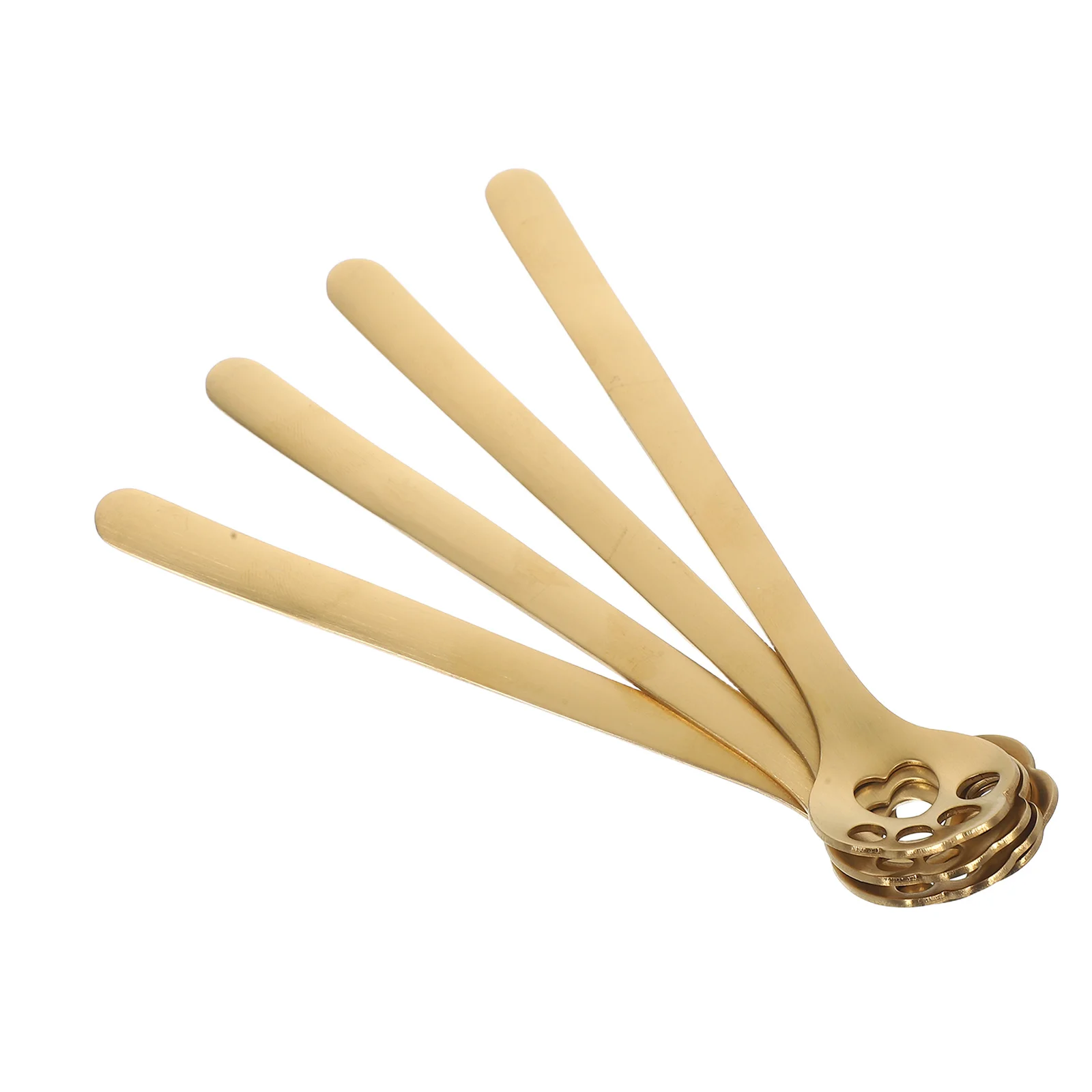 

4Pcs Stainless Steel Cat Paw Spoon Long Handle Slotted Scoop for Coffee Dessert Ice Cream Yogurt Stirring Skimming Kitchen