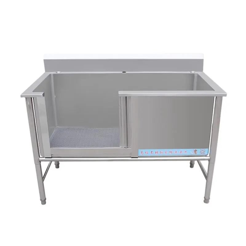 Pet shower pool, stainless steel dog wash dedicated to pet shops, large dog bath basin, beauty pool, 304 cat wash basin