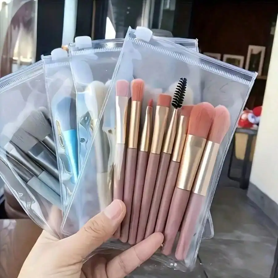Juego de Brochas de Maquillaje 2025, 8 Piezas, Portátiles, con Cerdas de Nailon Suaves, Colores Macaron, Incluye Herramientas de Belleza Mini