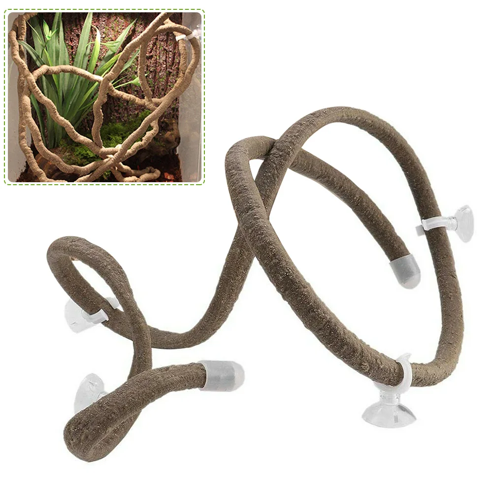 100cm Terrarium Reptile Jungle Vines Artificial Flexible Bendable Jungle Climber Reptile Chameleon Lizard Pet Terrarium Decor