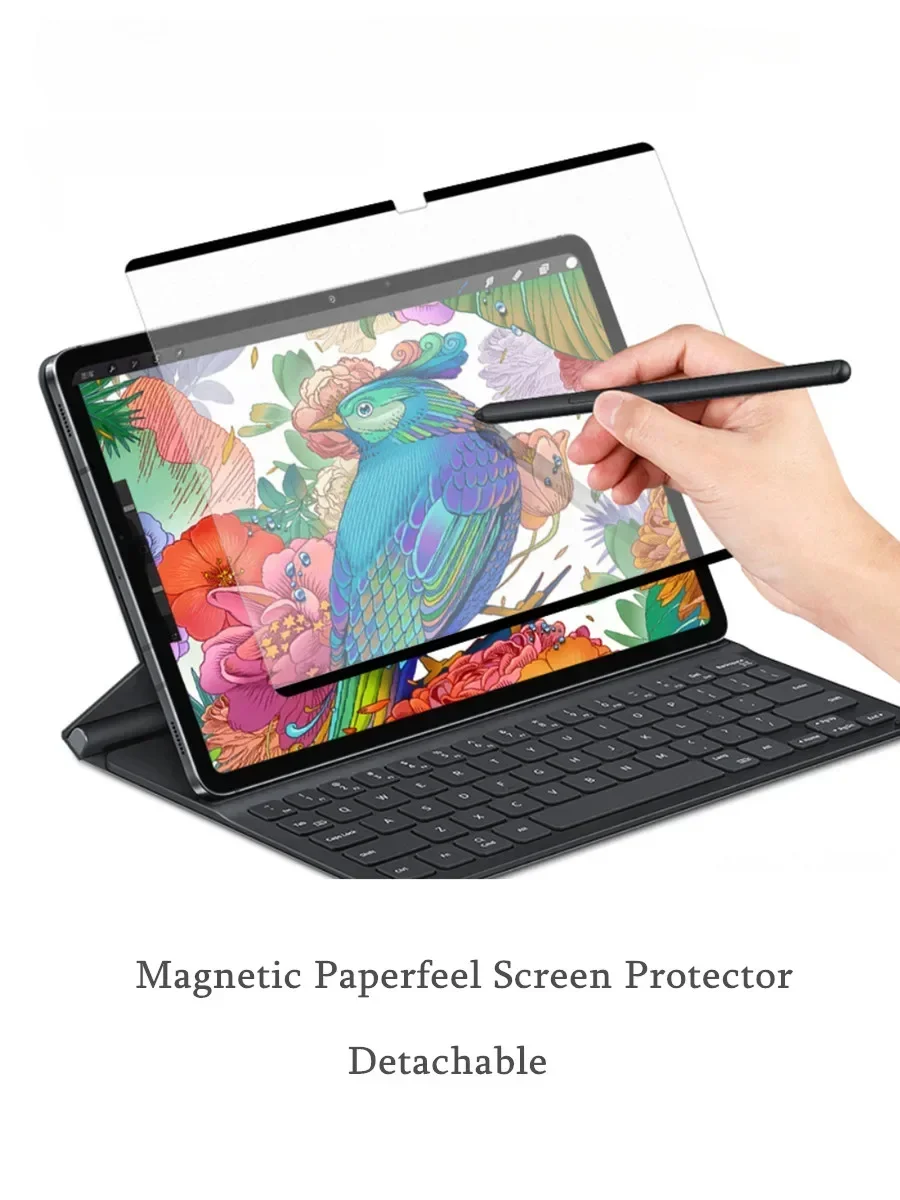 Folia ochronna na ekran Paper Feeling do Samsung Galaxy Tab S7 S8 S9 S10 Plus Fe Ultra S6 Lite, zdejmowalna, matowa, PET, z motywem malarskim. — zdjęcie 2