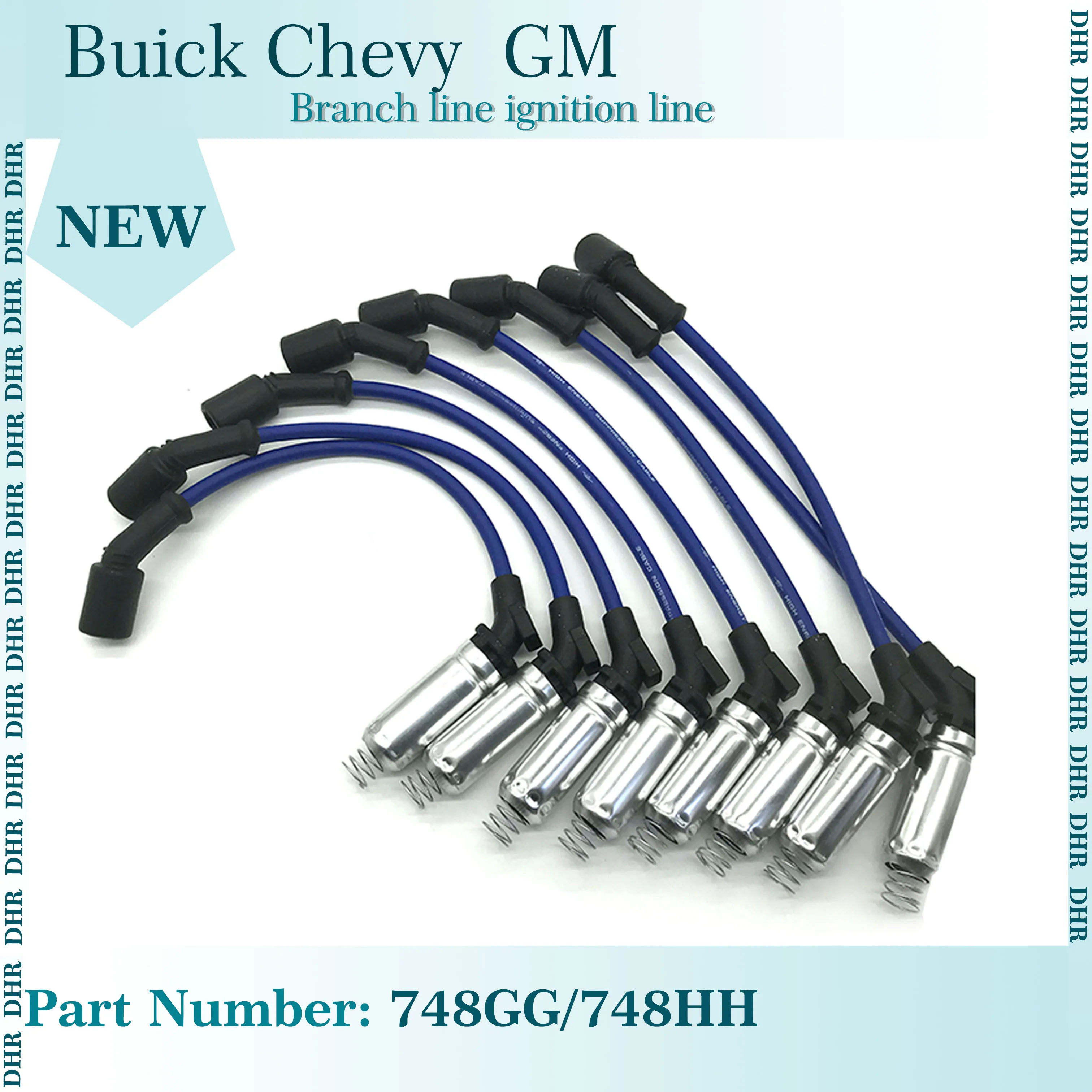 

9748HH комплект проводов для свечей зажигания, кабель для CADILLAC CHEVROLET AVALANCHE SILVERADO GMC HUMMER 748GG, 9748GG, 7874, XS10389