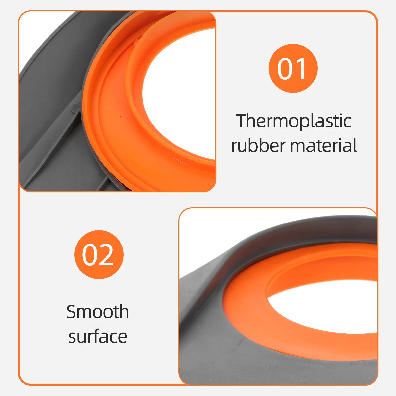 Putting Green Übungslochbecher 7,8 x 6,9 Zoll Grau Orange TPR Golf-Trainingsmatte für den Innen- und Außenbereichszubehör