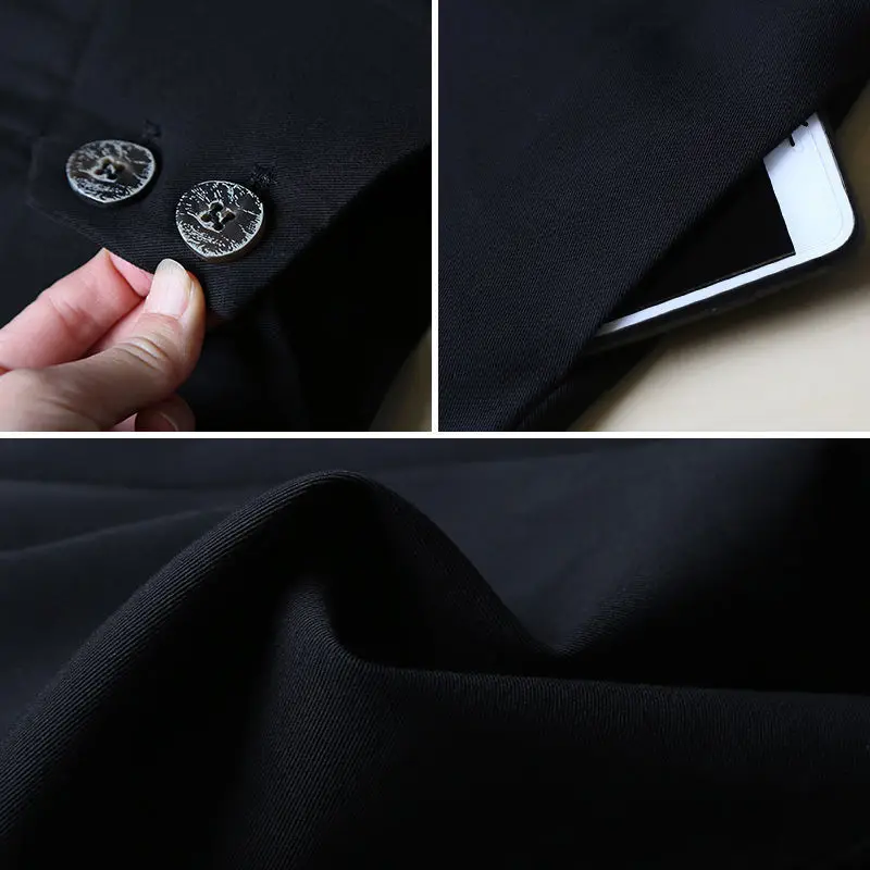 플러스 사이즈 정장 여성 여름 루즈핏 하이웨이스트 슬리밍 2023 패션 신상 블랙 A라인 와이드 팬츠 출퇴근룩