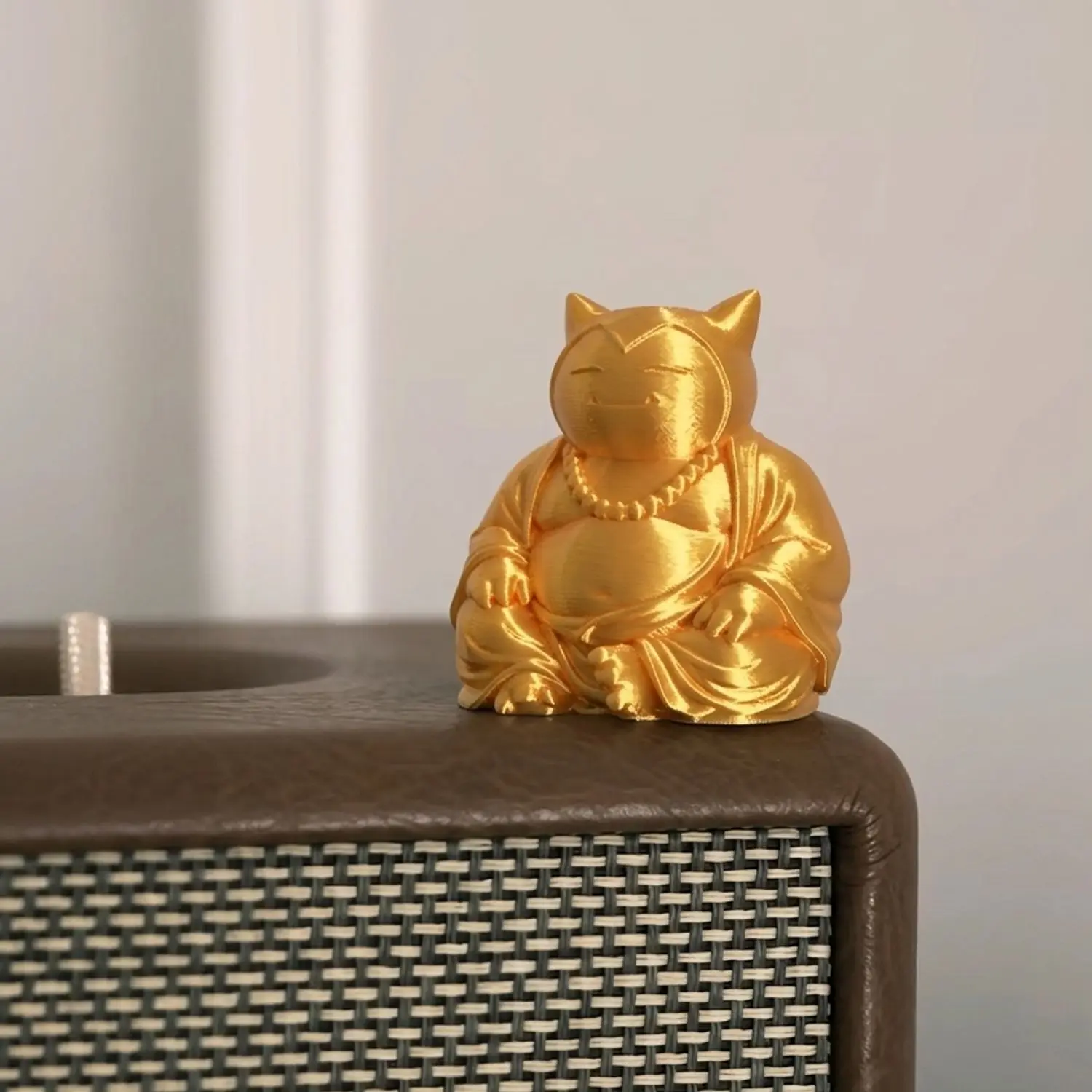 Figurine Pokémon imprimée en 3D, Zen Snorlax, décoration attirant l'argent, accessoire de bureau, objet de collection tendance et ludique
