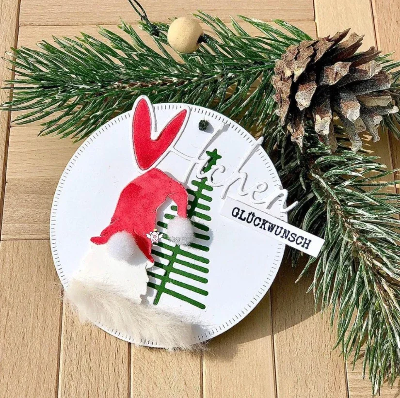 

Piggy Craft metal cutting dies cut die mold Santa decoration Scrapbook paper craft knife mould blade punch stencils dies