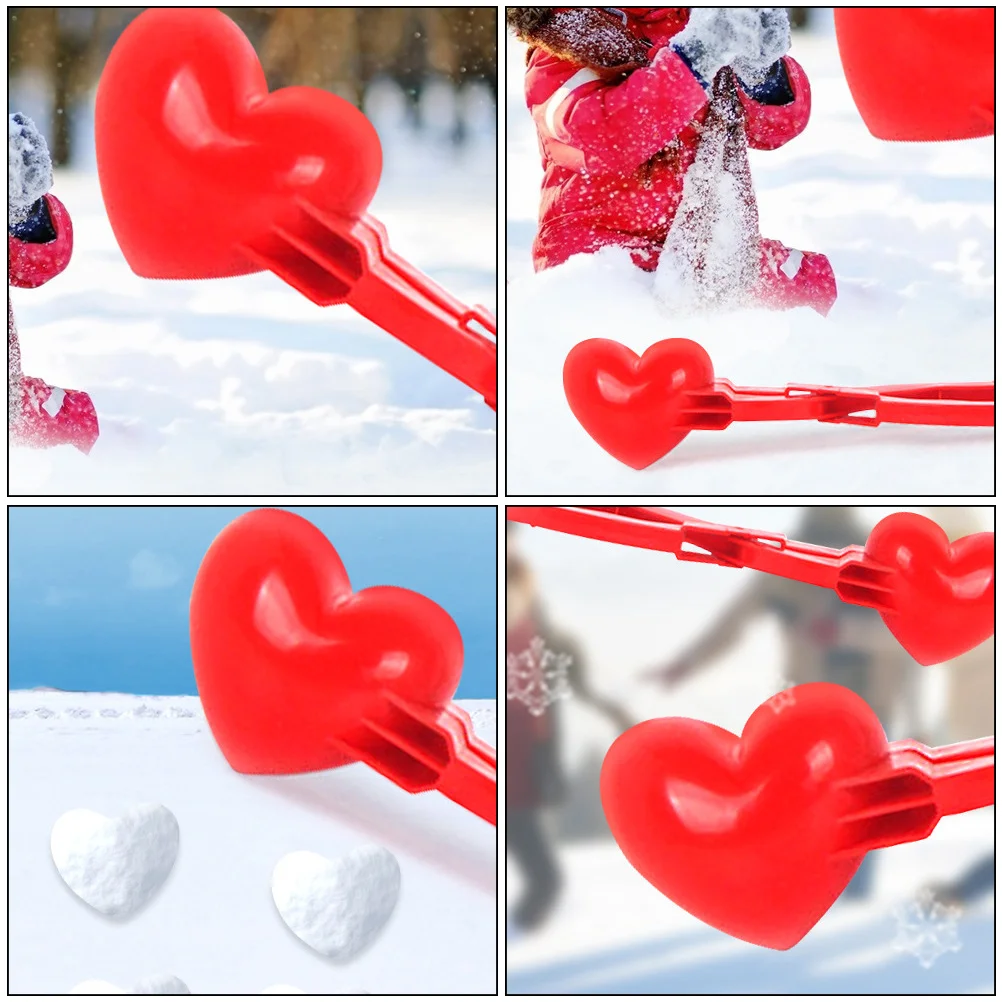 Machine à Clip en forme de cœur, 2 pièces, jouets d'extérieur amusants d'hiver, jeux de neige en plastique ABS, mains propres, jeu de plage chaud, sable