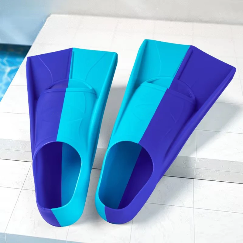 Pinne professionali per immersione maschili e femminili in silicone, pinne corte per nuoto, kit attrezzatura per pinne per bambini con pinne da