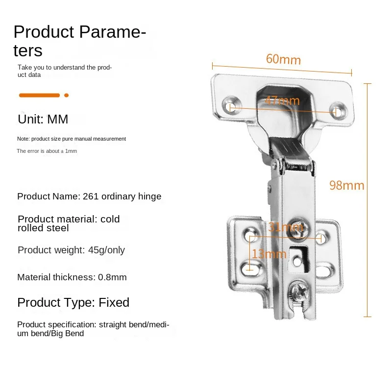 

Cabinet Lisi Hinge Model Hinge. Buffer Damping Ordinary Cold Rolled Steel Stainless Steel Cabinet Door Furniture Hardware CN GUA