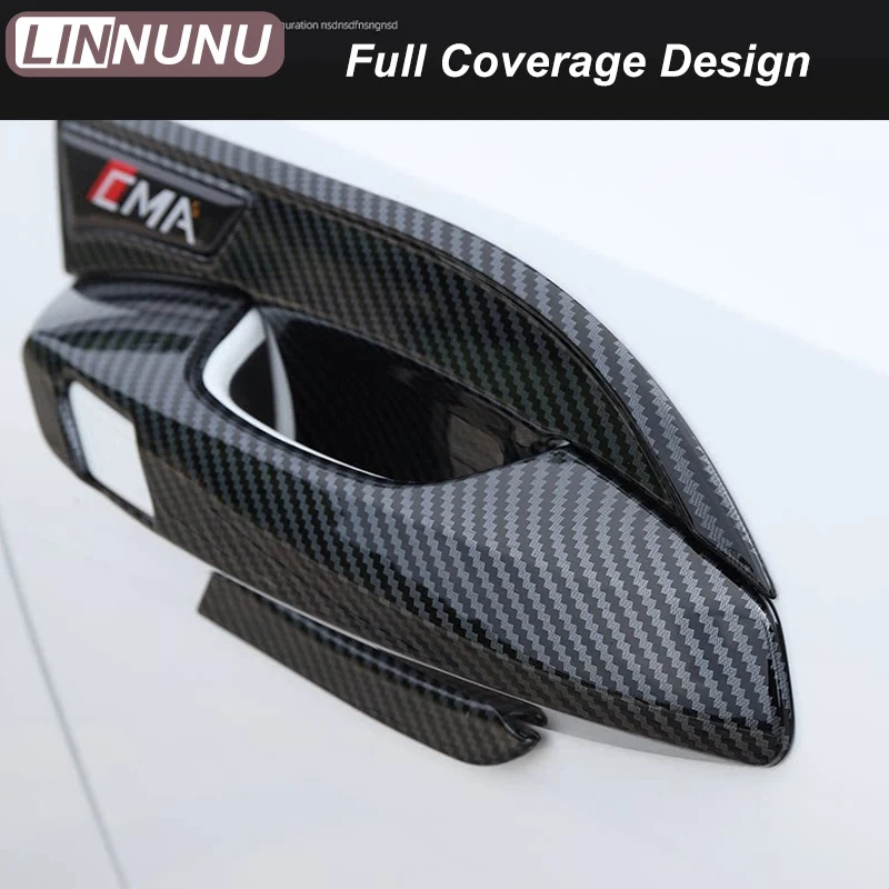 LINNUNU Car Door Handle Bowl Cover Trim Protector Anti-Scratch For Geely Starray New Atlas 2022-2027 Exterior Accessories Parts