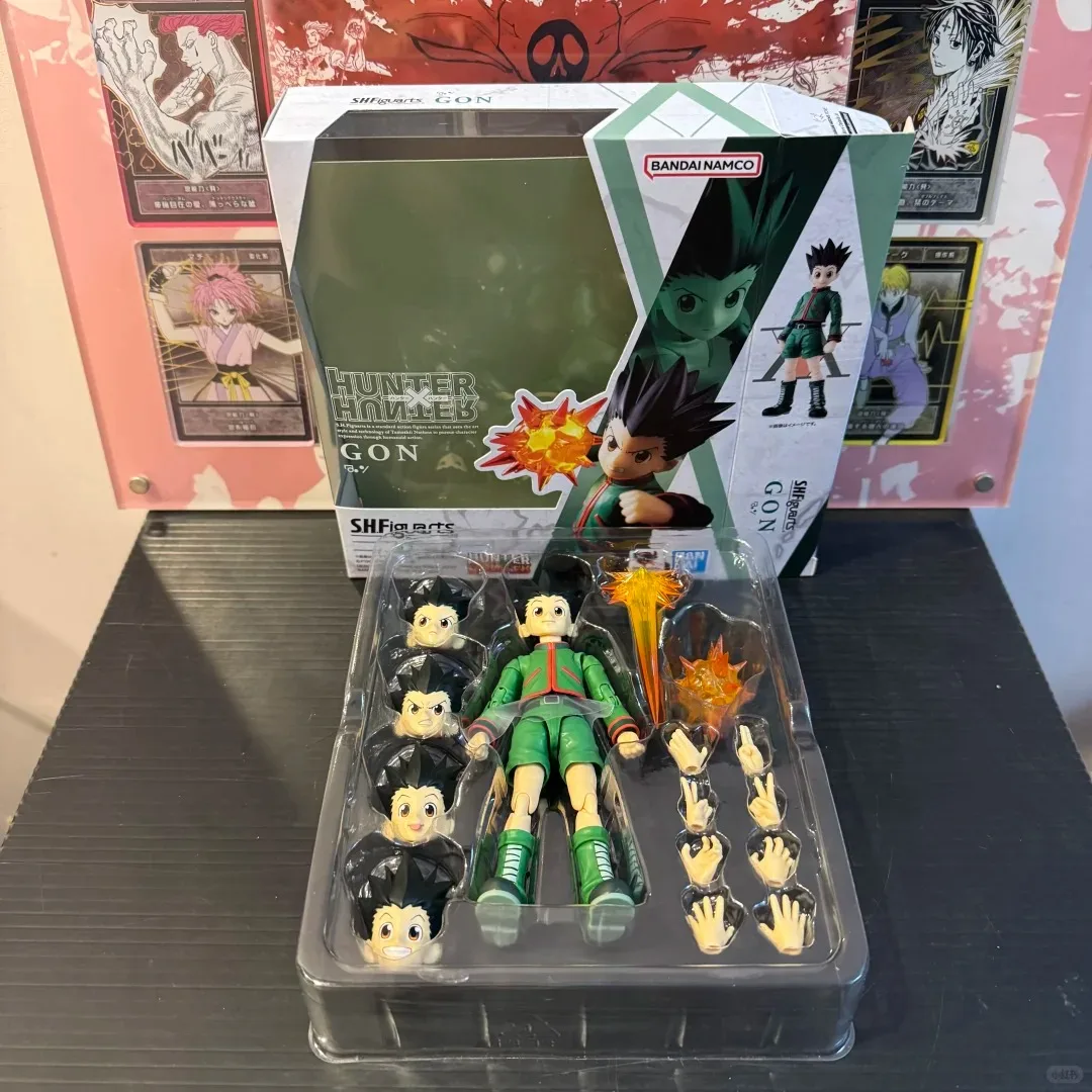 Original Bandai Hunter X Hunter S.H.Figuarts Shf Killua Zaoldyeck Shf Gon Freecss Anime Action Figure Model Collection Toy Gifts