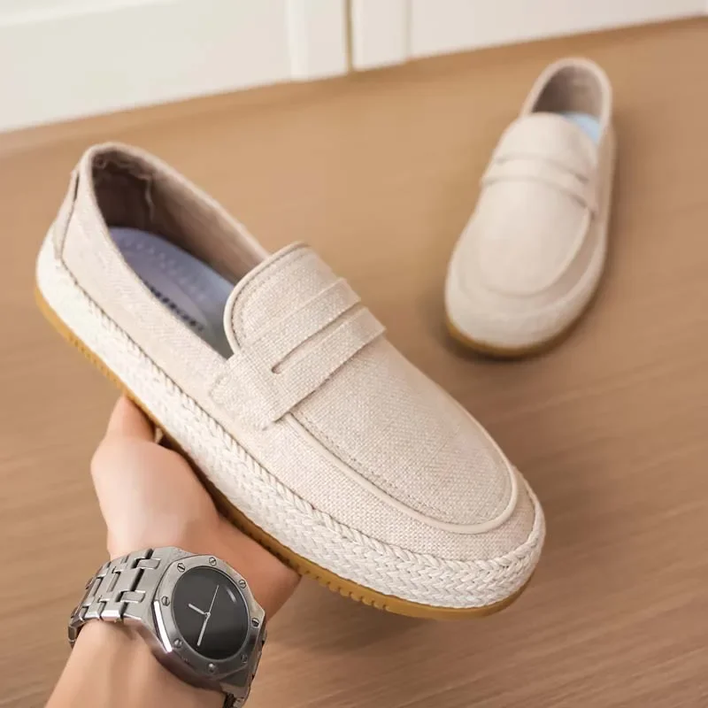 Summer Breathable Loafers Man Slip on Shoes Comfortable Platform Men's Casual Shoes Flat Lazy Shoes For Men zapatos para hombre