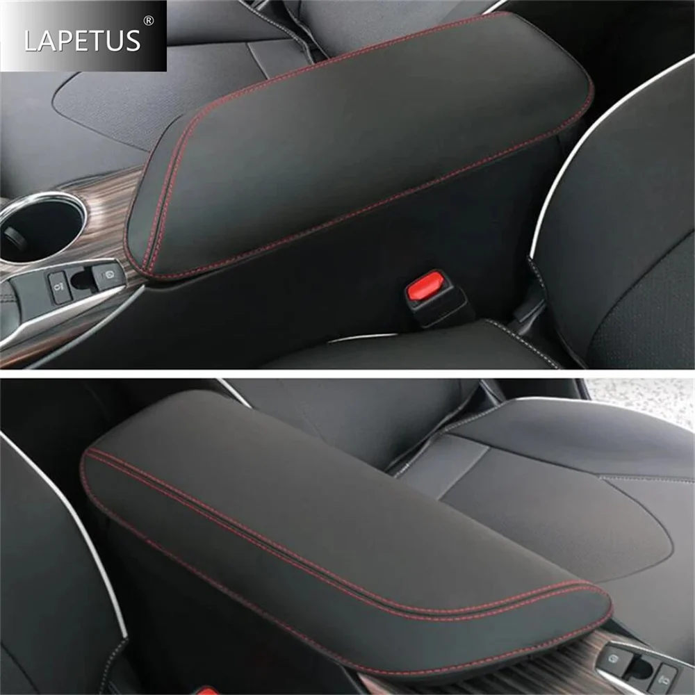 

Center Armrest Box Protection Protect Cushion Mat Pad Cover Trim Black For Toyota Camry 2018 - 2023 PU Leather Car Accessories