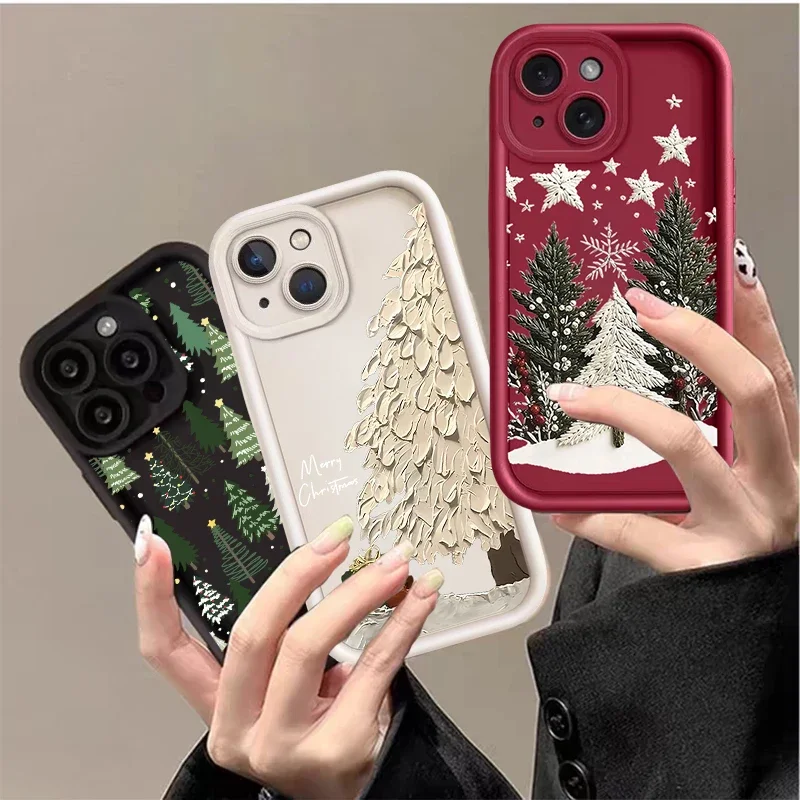 Christmas Tree Colorful And Dazzling Case For Samsung A27 A57 A37 A56 A55 A54 A53 A17 A07 A16 A06 A36 A26 A53 A33 A23 5G Cover