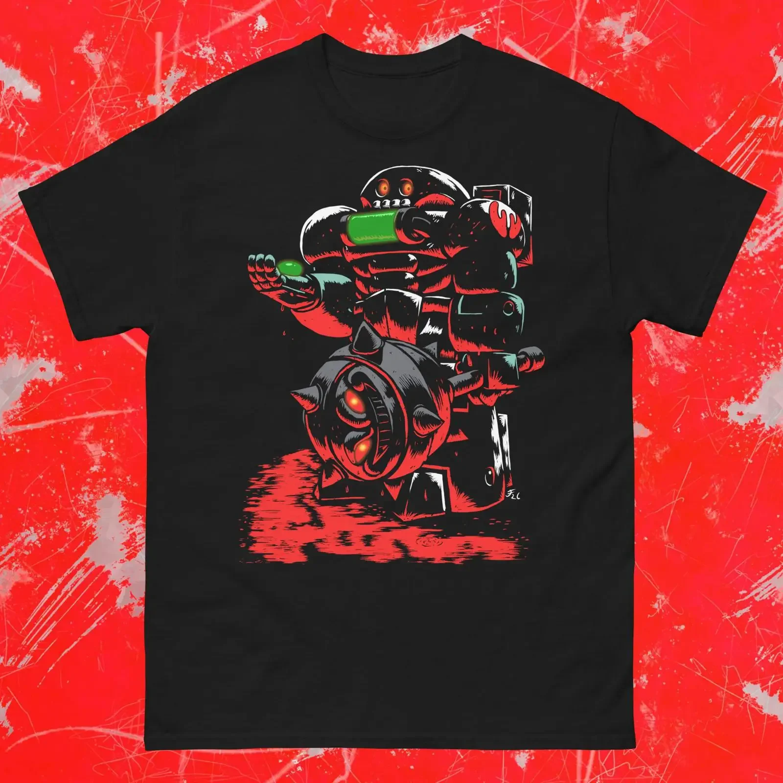 Space King Chestnut Core Black tee vintage Washed Comfortable Casual Breathable Unisex Versatile graphic streetwear Stylish