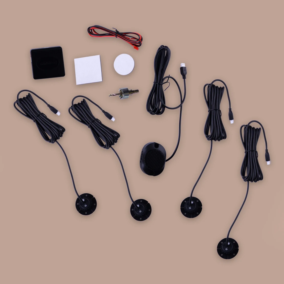 

NEW Car Flat Parking Sensor Reverse Backup Radar Sound Alarm System Kit Universal