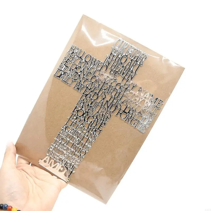 E06b Acrílico Padre Escrituras para cruz con Stand Religios Iglesia pie Crucifi