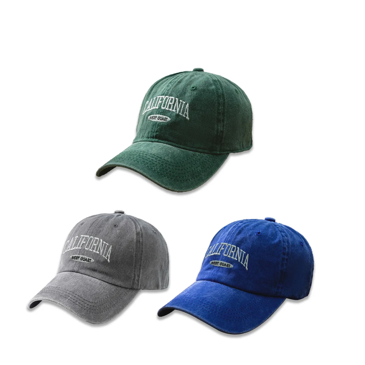 Cotton Retro Vintage Baseball Cap Men Women Denim Embroidered Letters Hat Cotton Soft Top Caps Casual Retro Unisex Hats