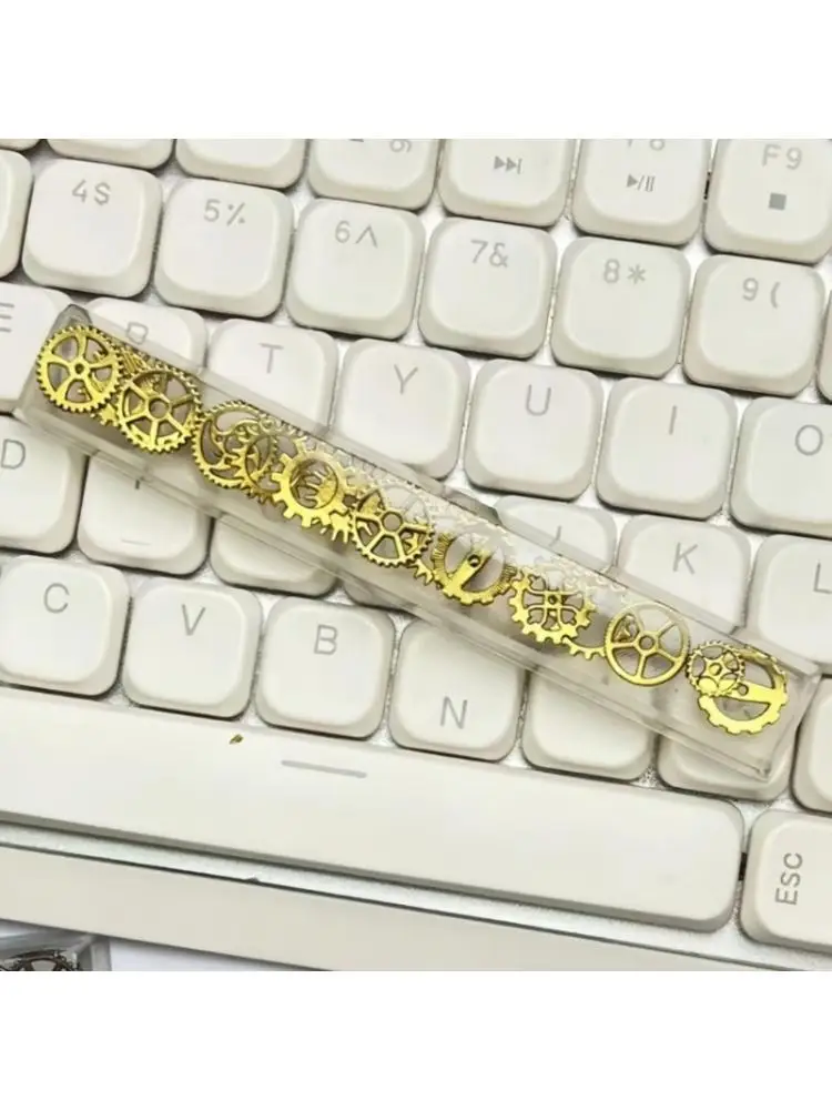 

652F Glowing Gears Pattern 6.25U Keyboards Spacebars Resins Material Long
