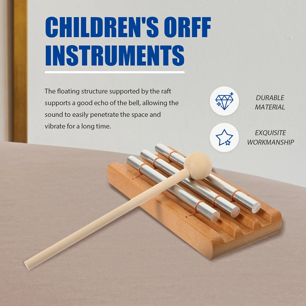 

2 Pcs Orff Instrument Wind Chime Enlightenment Toy Musical Energy Kids Percussion Children Wood Equipment -tone