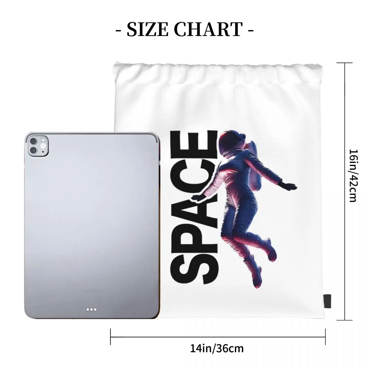 Space Girl Backpacks Multi-function Portable Drawstring Bags Sundries Bag Book Bags For Man Woman School
