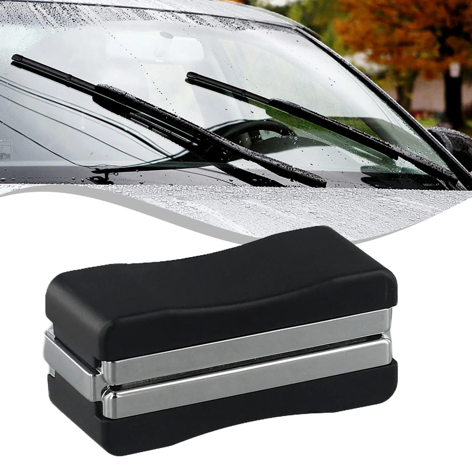 Car Accessories Wiper Blade Wiper Blade Plastic+Metal Reusable Smooth Operation Black+Silver Performance Auto Car Cutter