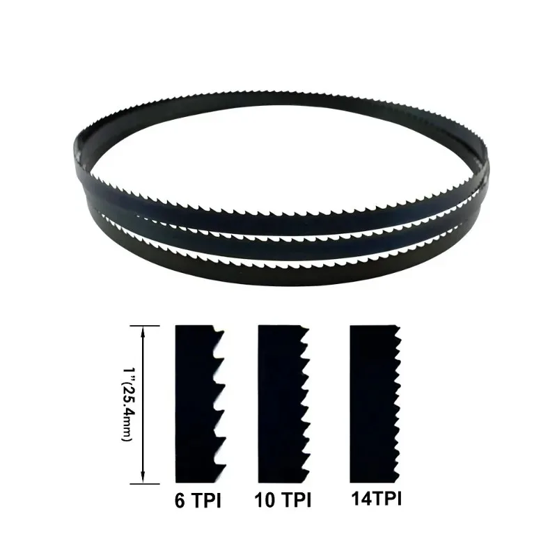 

3 Pcs 1510x6.35x0.35mm 6TPI Band Saw Blades Customizable Length Wood Cutting Tools for Woodworking