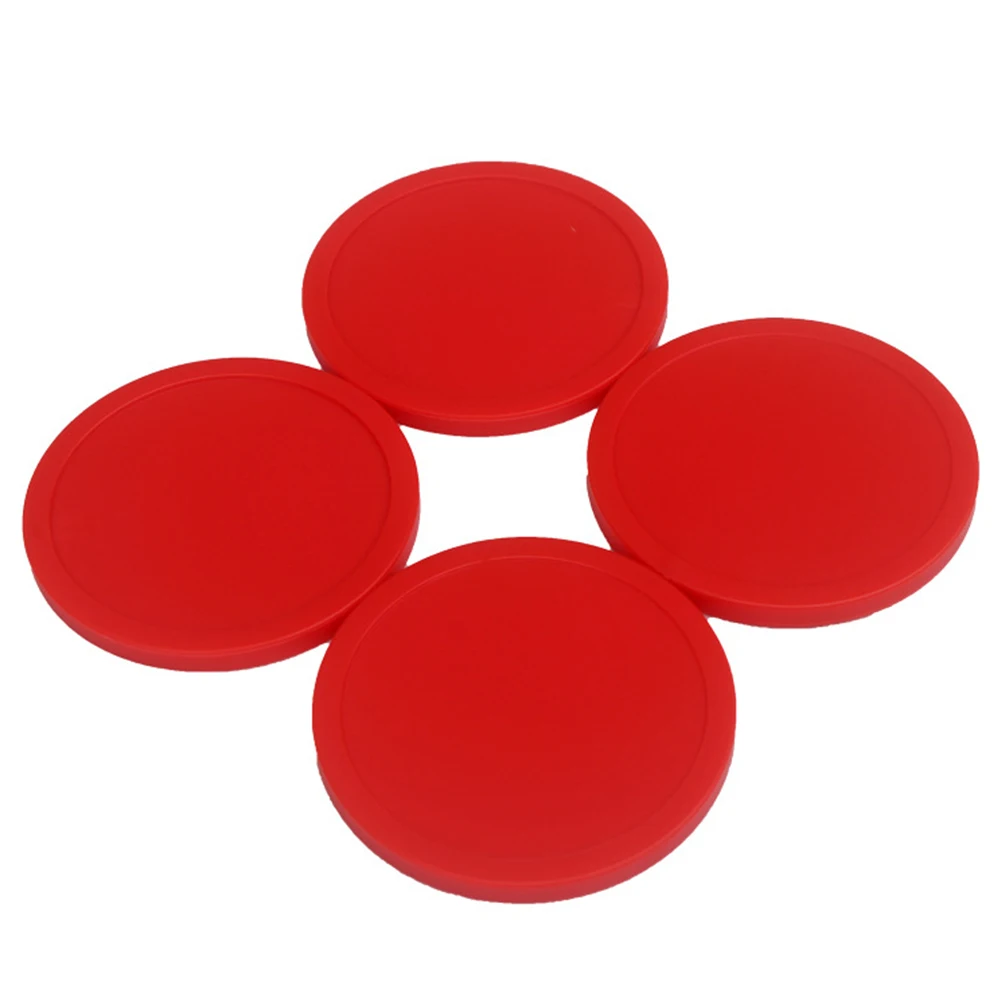 

4Pcs 75Mm Air Hockey Paddles and Pushers Red Ergonomic Design for Standard Tables Fast Gliding Accessories