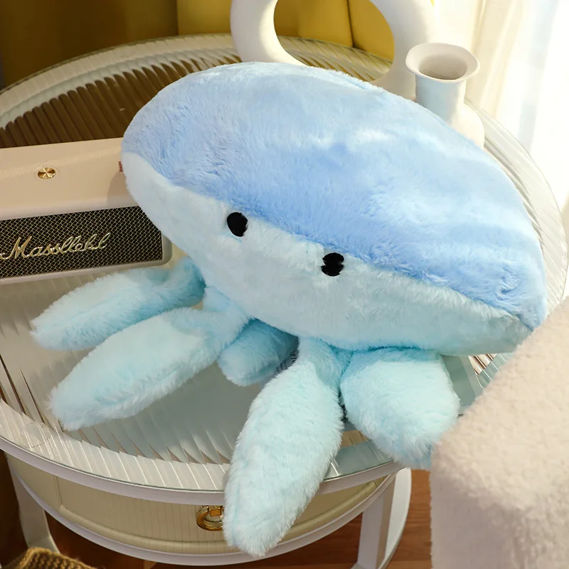 

Kawaii Cartoon Jellyfish Plush Toys Simulation Stuffed Marine Animal Soft Pink Blue Medusa Doll Pillow for Kids Gifts Home Decor