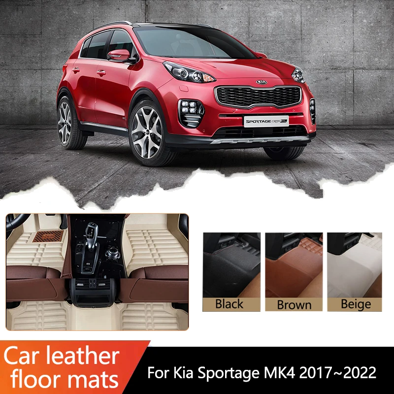 LHD For Kia Sportage QL MK4 4th 4Gen 2017~2022 2018 Car MatsWaterproof Car Mats Floor Tapetes Para Carro Accessories Parts Auto