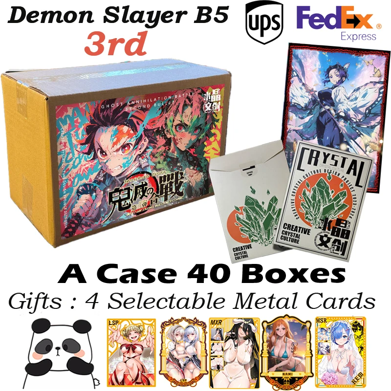 Crystal Creative Demon Slayer B5 Size Card 3rd Hobby Anime Collectible Cards Nezuko Mitsuri Doujin Rare Card Toy Gifts