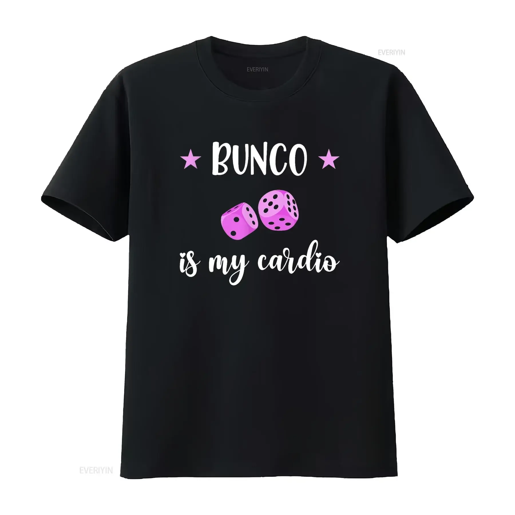 تي شيرت Bunco Is My Cardio تي شيرت عتيق مغسول وممتد وناعم ومصمم جرافيك أنيق ملابس علوية للارتداء اليومي مريح
