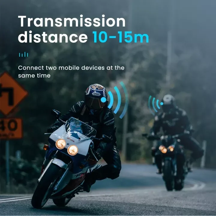 BT12 Motorcycle Helmet Headset Stereo Bluetooth Earphone Wireless Handsfree Mic Headphones Music Player for Motorbike Rider image 3