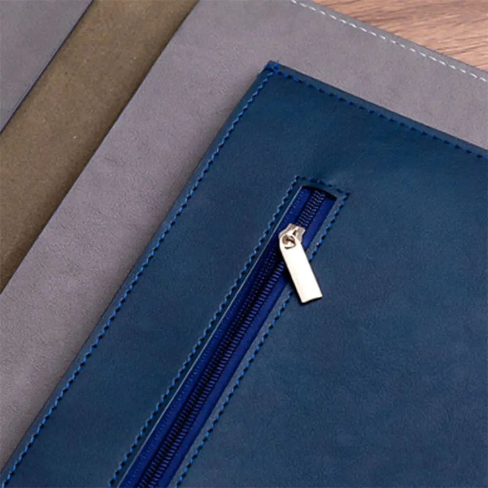 Thickening A4 Paper Leather File Bag Multi-function Waterproof Documents Storage Bag Dustproof Large Capacity A4 Folder Ticket