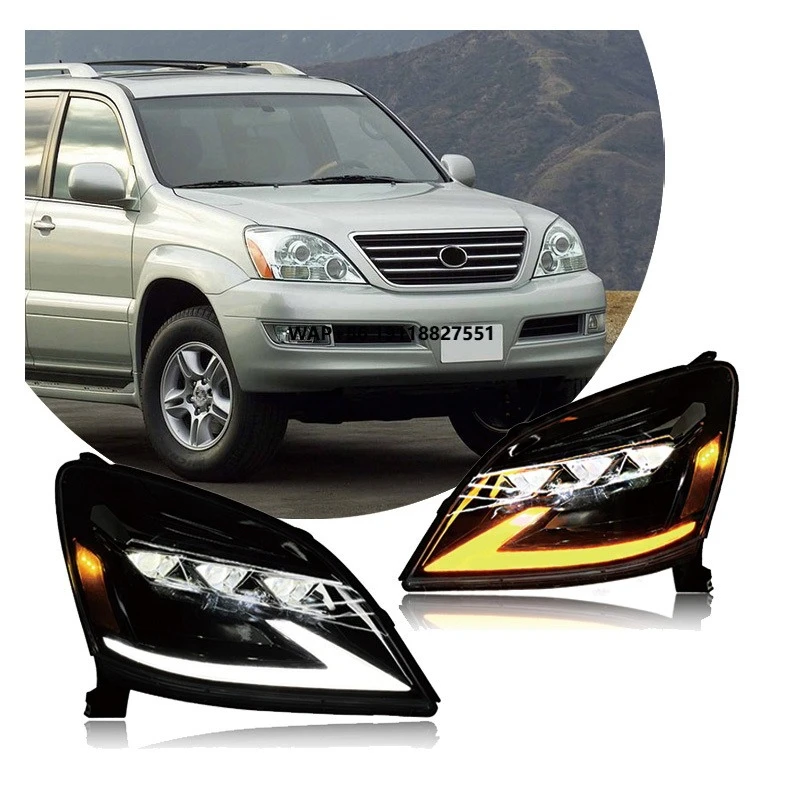 

HOT SALE in RUSSIAN LED LENS Headlight for theGX470 2003-2009